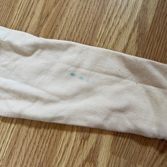 Lands End Kids Textured Knit Sweater Beige & pink Long Sleeve Size S - Picture 7 of 7